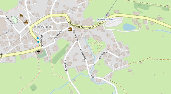 Pension auf Satellitenbild