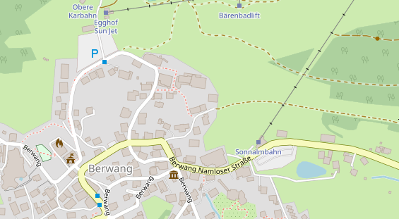 Pension auf Satellitenbild