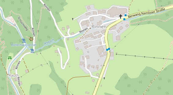 Pension auf Satellitenbild