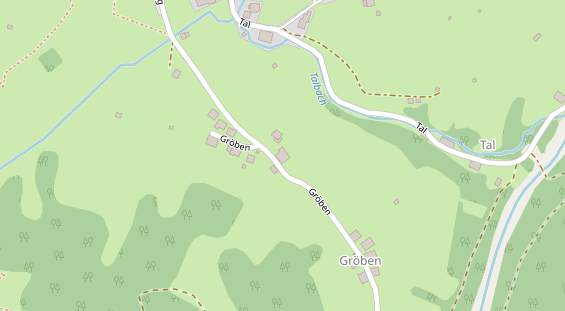 Pension auf Satellitenbild