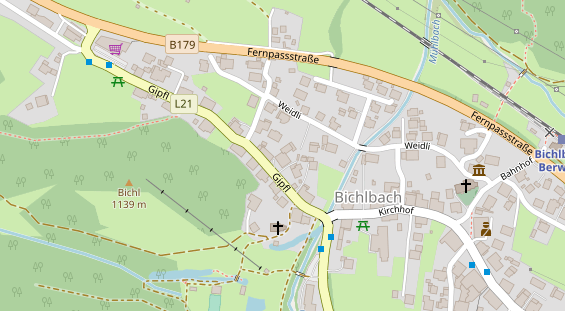 Pension auf Satellitenbild