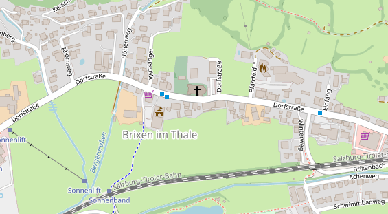 Pension auf Satellitenbild