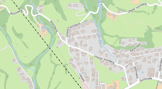 Pension auf Satellitenbild