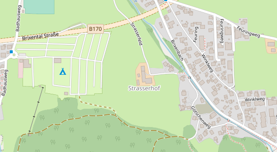 Pension auf Satellitenbild