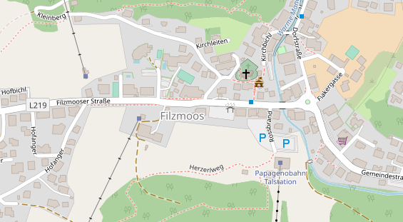 Pension auf Satellitenbild