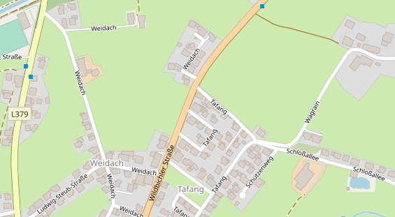 Pension auf Satellitenbild