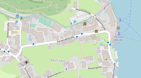 Pension auf Satellitenbild