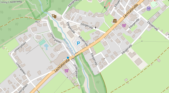 Pension auf Satellitenbild