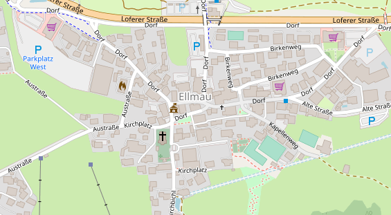 Pension auf Satellitenbild