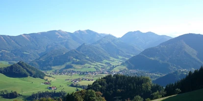 Pensionen - Umgebungsschwerpunkt: am Land - Dambach (Rosenau am Hengstpaß) - Blick auf Großraming - Lehnerhof