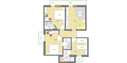 Pensionen - Kühlschrank - Fendels - Appartement 2 Plan - Apart-Frühstückspension Stark