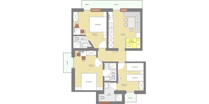 Pensionen - Kühlschrank - Paznaun-Ischgl - Appartement 2 Plan - Apart-Frühstückspension Stark