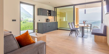 Pensionen - Trentino-Südtirol - Unsere größte Wohnung zur Süd- Ostseite mit 56m².  - Pension Plarserhof