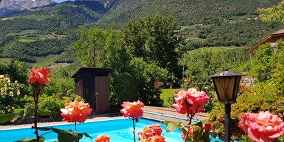 Pensionen - Hunde: erlaubt - Lana (Trentino-Südtirol) - Umgeben von einer traumhaft schönen Kulisse lässt es sich im Schwimmbad herrlich planschen.   - Residence Sonnengarten**