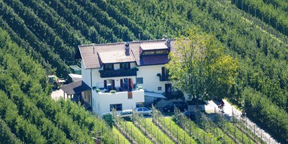 Pensionen - Art der Pension: Urlaub am Bauernhof - Völlan bei Lana - Sicht vom Walweg - Sackgut- Hof