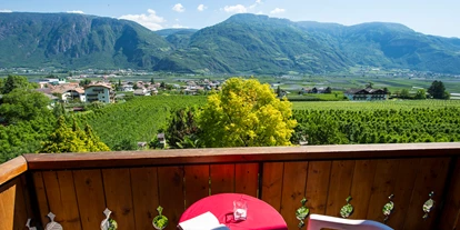 Pensionen - Frühstück: Frühstücksbuffet - Blumau (Trentino-Südtirol) - Balkon mit Ausblick - Pension Stamserhof