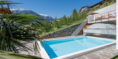 Pensionen - Kühlschrank - Moos in Passeier - Pool - Residence Apartment Nelkenstein