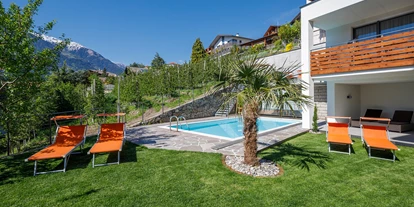 Pensionen - weitere Verpflegungsmöglichkeiten: Nachmittagskaffee - Blumau (Trentino-Südtirol) - Pool & Garten - Residence Apartment Nelkenstein