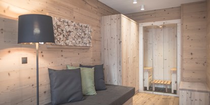 Pensionen - Umgebungsschwerpunkt: Berg - St.Lorenzen - Wohnbereich und Hydro-Soft-Sauna - Ahrner Wirt Apartments