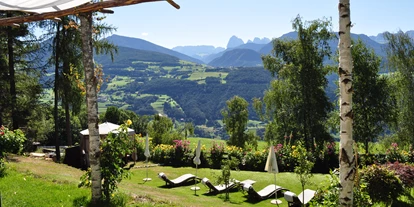 Pensionen - weitere Verpflegungsmöglichkeiten: Abendessen - Blumau (Trentino-Südtirol) - Unser Sommergarten  - Hotel Pension Erlacher