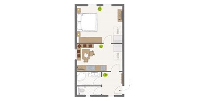 Pensionen - Balkon - Großarl - Einteilung Appartement B - Gästehaus Toferer