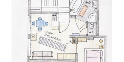 Pensionen - Art der Pension: Privatzimmervermietung - skizze Appartement "2" - Haus Heidi