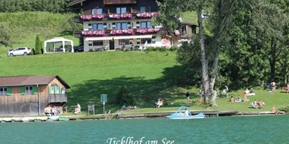 Pensionen - Art der Pension: Urlaubspension - Kleinsöll - Ticklhof am See, direkter Seeblick - Appartements Ticklhof am See