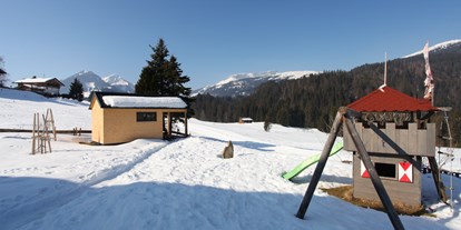 Pensionen - Umgebungsschwerpunkt: Berg - Damüls - Aussicht unserer Zimmer mit Westbalkon - Blick auf Ifen und Walmendingerhorn - Landhaus Bromm