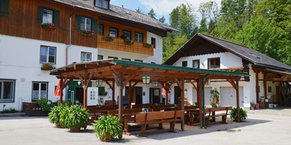 Pensionen - weitere Verpflegungsmöglichkeiten: Abendessen - Rußbach - Unser Gastgarten - Gasthof Staudnwirt