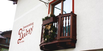 Pensionen - Frühstück: Frühstücksbuffet - Stuhlfelden - Bild Haus, Balkon Zimmer Babsy - Zimmervermietung Babsy