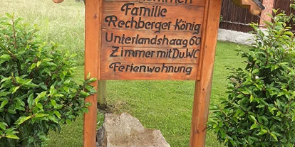 Pensionen - Umgebungsschwerpunkt: Fluss - Kößlau - Beschilderung - Bauernhof Rechberger-König (Fingerneißl)