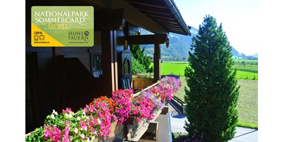 Pensionen - Fahrradverleih - Kitzbühel - Bei einem Aufenthalt in der Zeit vom 1.Mai bis 31.Oktober haben Sie die Nationalpark Sommercard bei Ihrer Übernachtung inclusive und genießen damit viele Inclusivleistungen  - Gästehaus Stotter