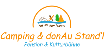 Pensionen - Terrasse - Logo - Pension Au an der Donau