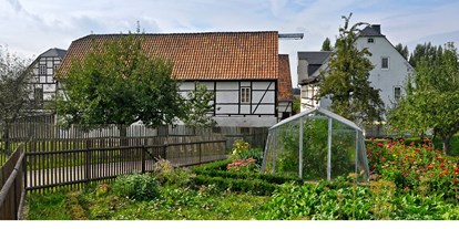 Pensionen - Garage für Zweiräder - Mochau (Landkreis Mittelsachsen) - Der 4-Seitenhof der Pension im Rundlingsdorf Beedeln - Pension Hahn