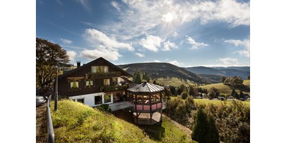 Pensionen - Balkon - Fröhnd - Blick nach Süd-Osten zum Hasenhorn - Panorama Lodge Sonnenalm Hochschwarzwald