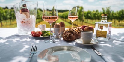Pensionen - Frühstück: Frühstücksbuffet - Mörbisch am See - Picknick in den Weingärten vom Kral Steffanus - Pension Kral bike & wine