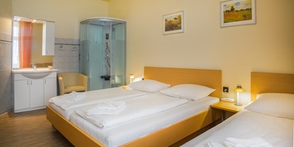 Pensionen - Kühlschrank - Niederhollabrunn - Doppel- bzw. Dreibettzimmer mit Dusche - Hotel-Pension Wild