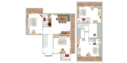 Pensionen - Umgebungsschwerpunkt: See - Letting - Grundriss Appartment 3 - Apartments Salzburgerhof