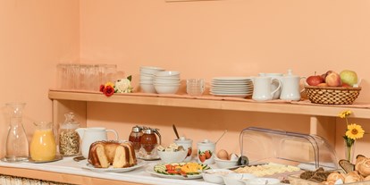 Pensionen - Art der Pension: Privatzimmervermietung - Dürnstein - Teil unseres Frühstücksbuffet - Gästehaus Weinbergblick