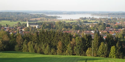 Pensionen - Umgebungsschwerpunkt: am Land - Erl - Ausblick von Bergham auf Bernau und den Chiemsee - Demelhof