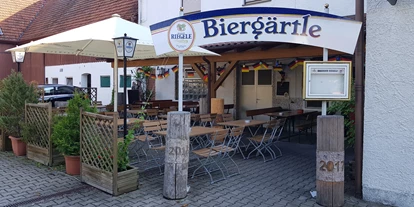 Pensionen - weitere Verpflegungsmöglichkeiten: Abendessen - Burgheim - Biergarten - Gasthof Magg