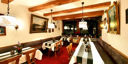Pensionen - Umgebungsschwerpunkt: Fluss - Ohlstadt - Frühstückszimmer - Gästehaus Alpenkranz