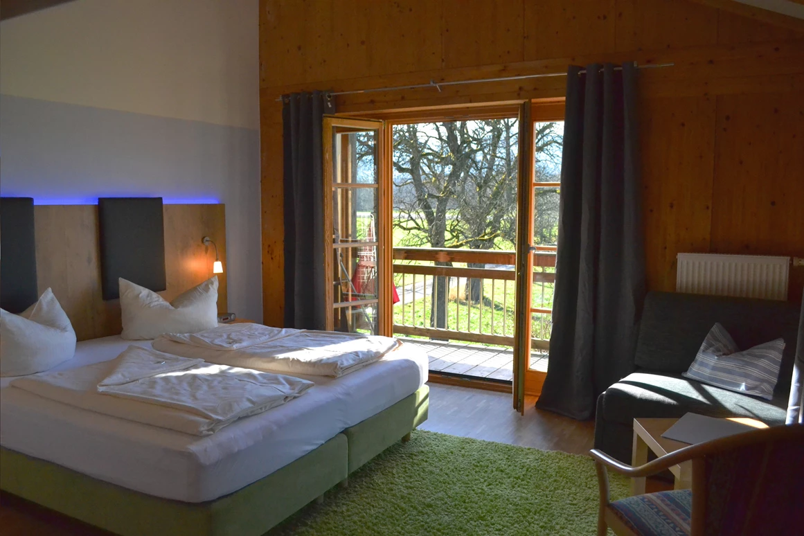 Frühstückspension: Ferienwohnung Schlafzimmer - Niederauer Hof