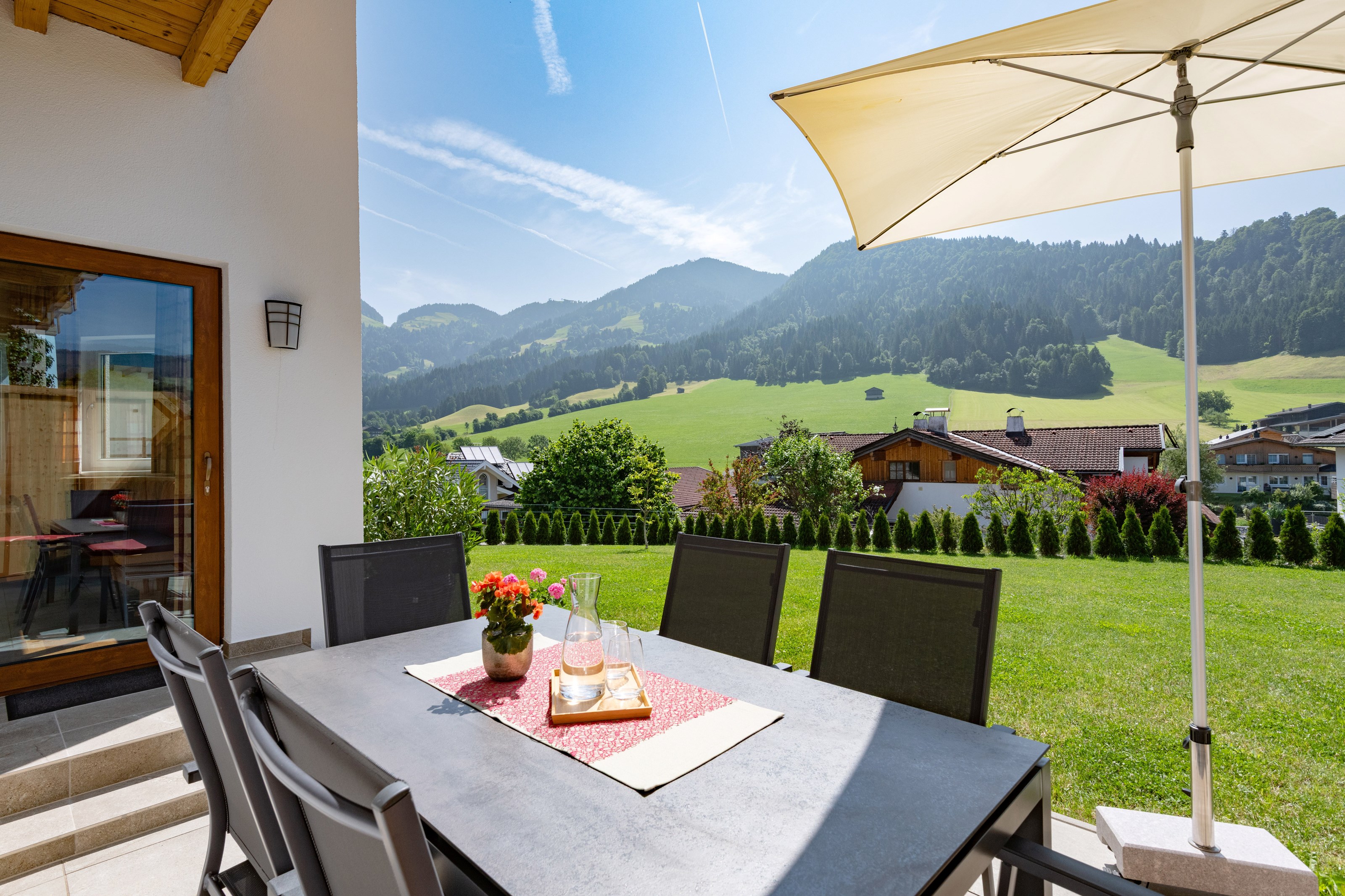 Frühstückspension: Terrasse - Appartementhaus Fuchs