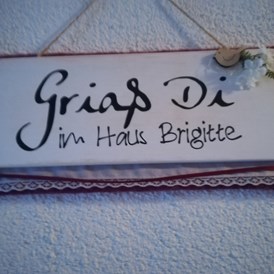 Frühstückspension: Willkommensgruß im Pitztaler Dialekt - Haus Brigitte