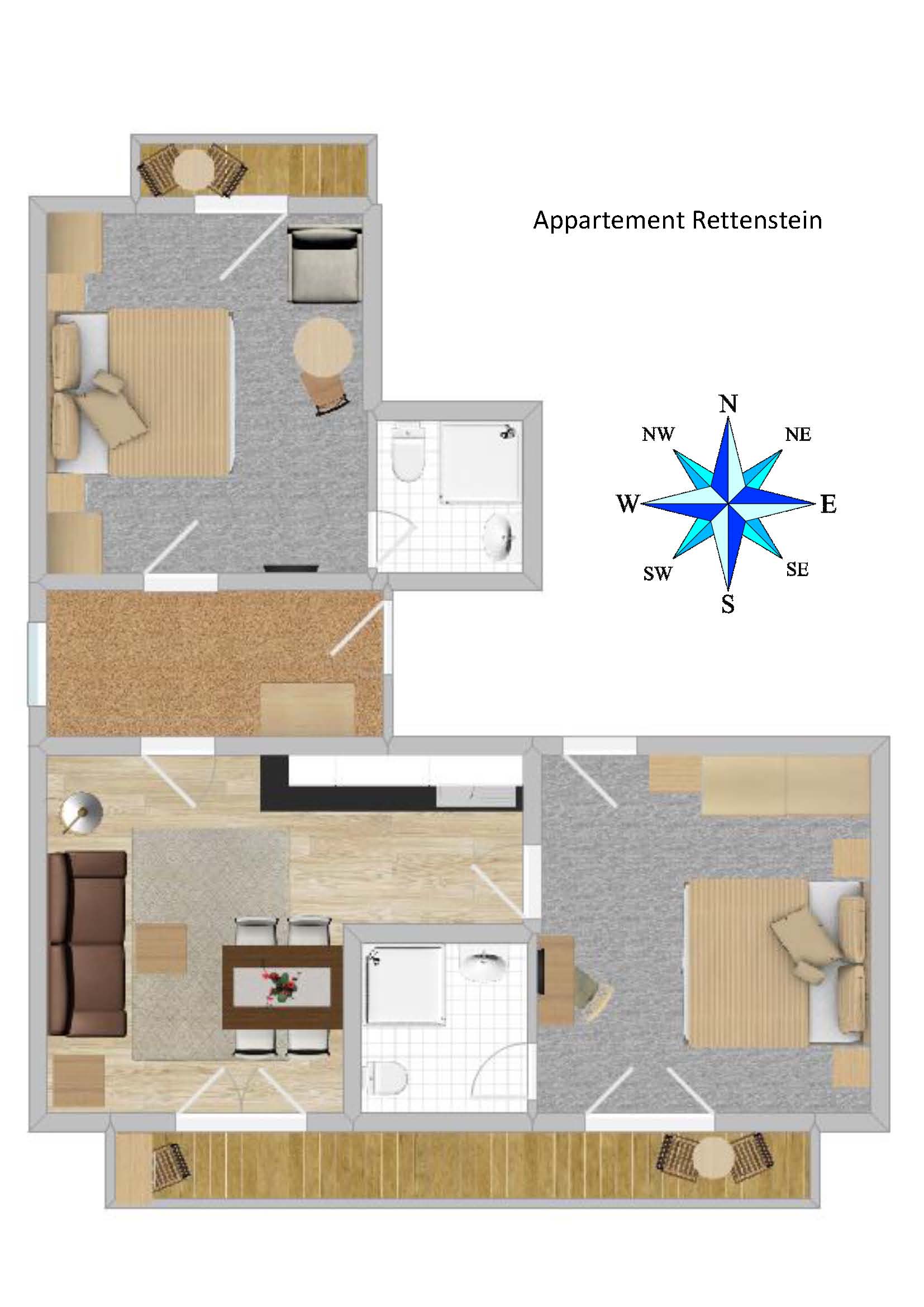 Pension Tannenhof Zimmerkategorien Appartement Rettenstein