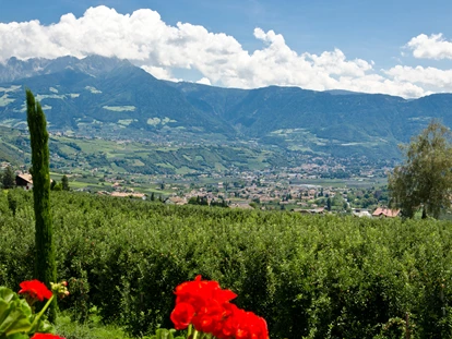 Pensionen - Restaurant - unsere Aussicht auf Meran - Pension Plarserhof