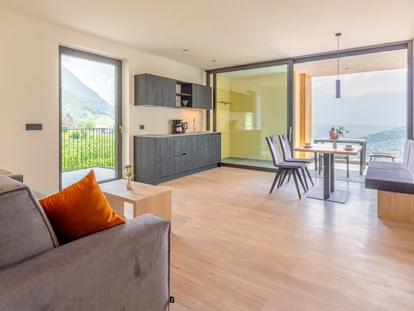 Pensionen - Restaurant - Unsere größte Wohnung zur Süd- Ostseite mit 56m².  - Pension Plarserhof