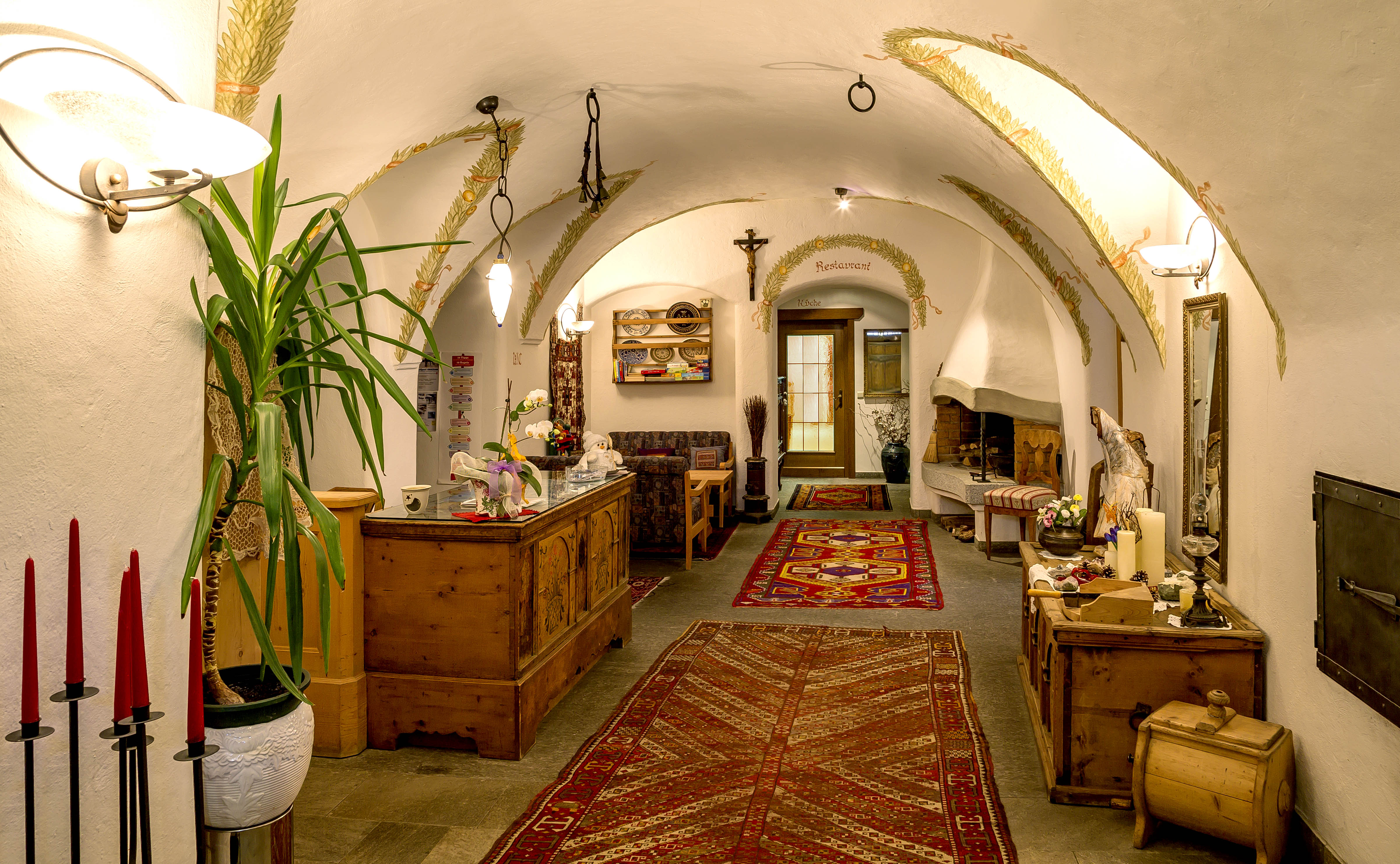 Frühstückspension: Eingang - Gasthof Albergo Obermair