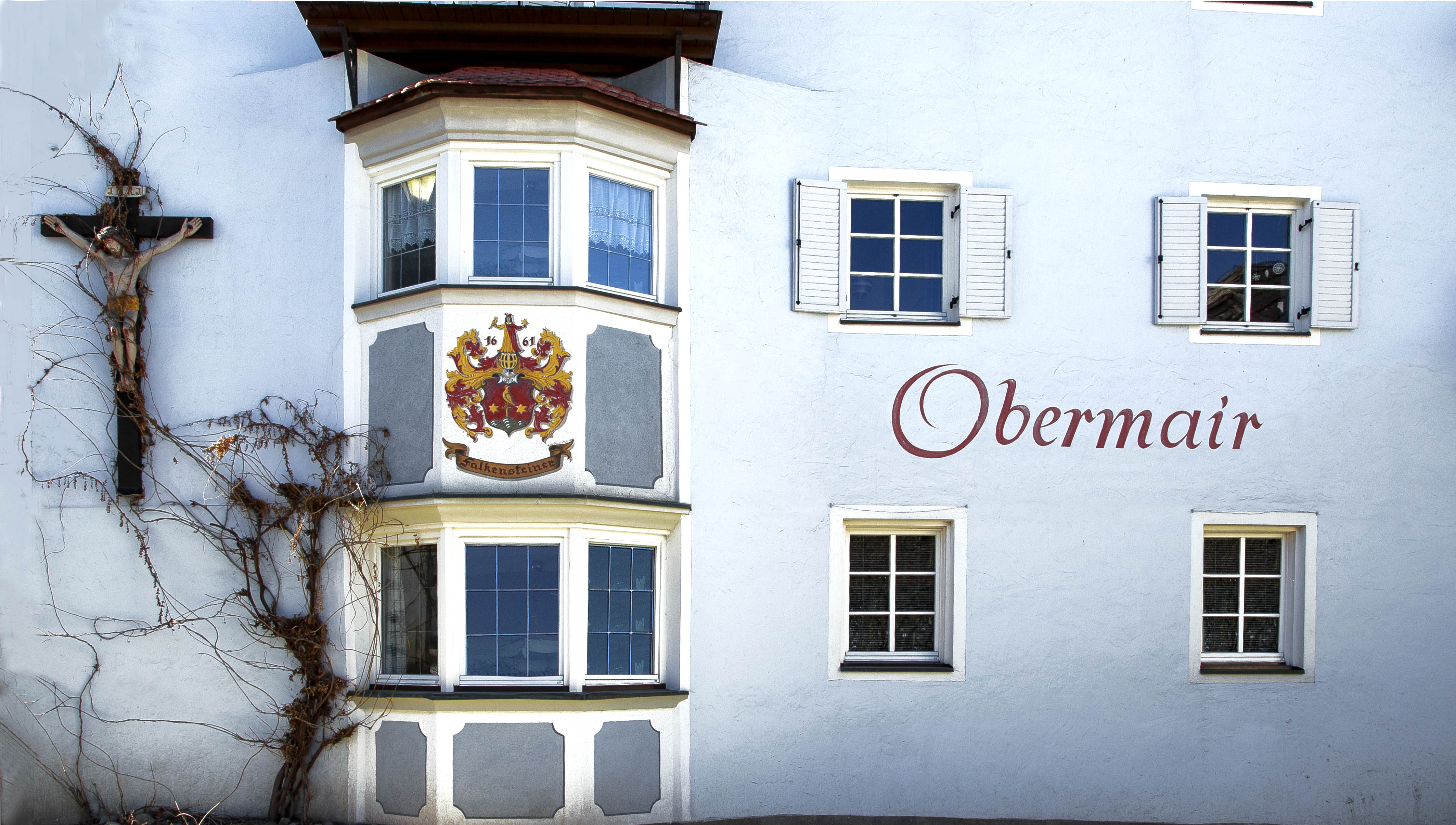 Frühstückspension: Außenansicht - Gasthof Albergo Obermair